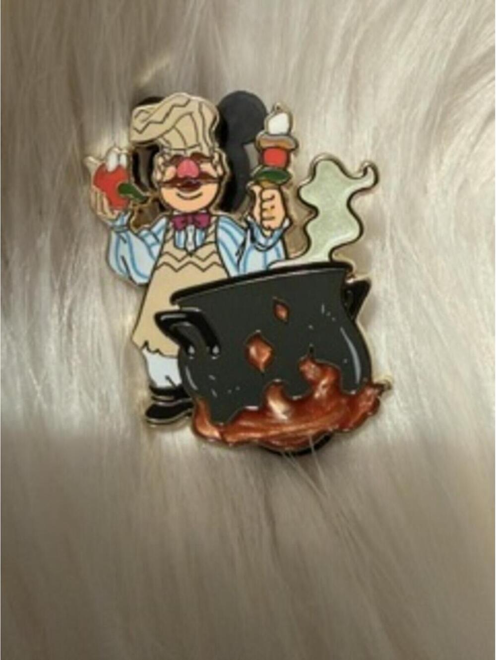 Chef Character Enamel Pin with Cooking Pot Design MOG